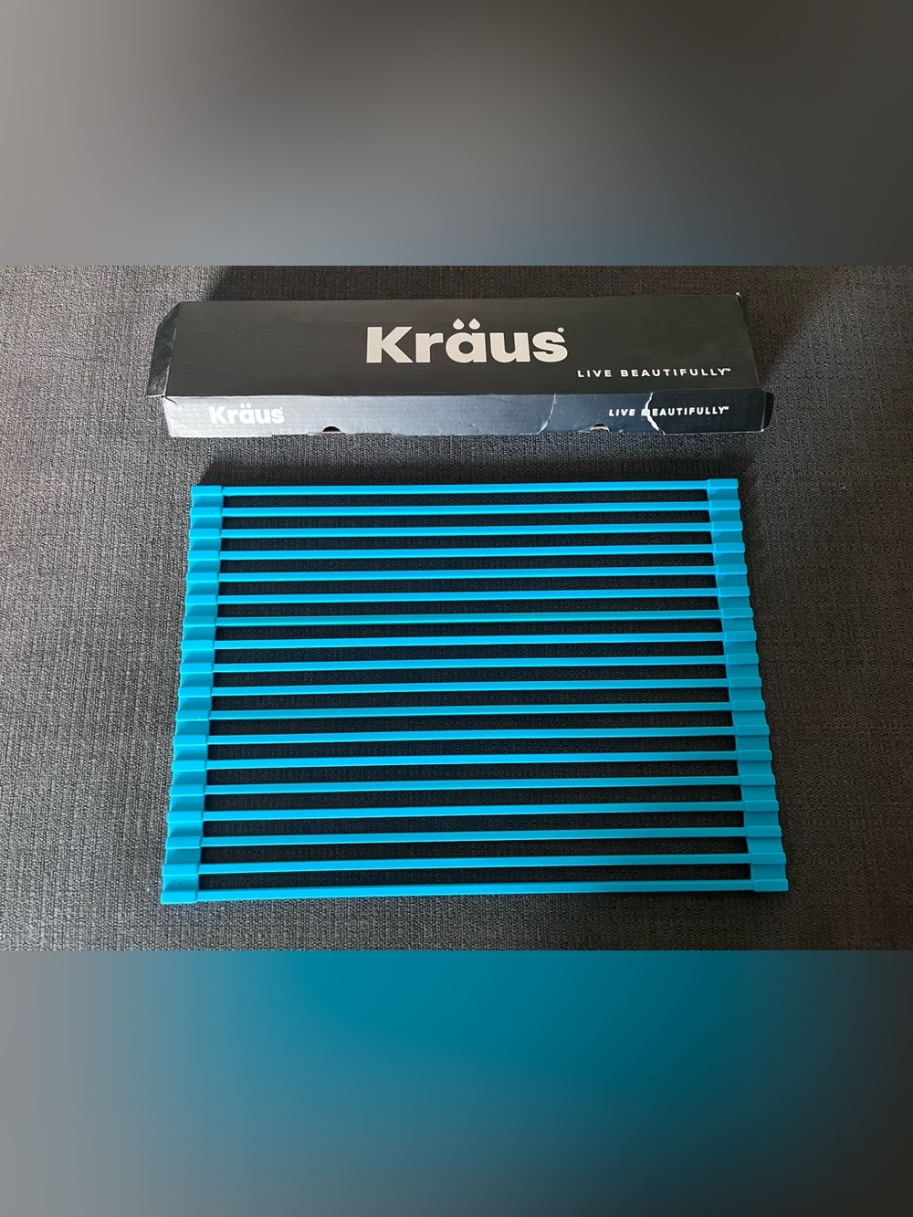 Kraus Aqua Silicone Roll-Up Drying Rack for Sinks